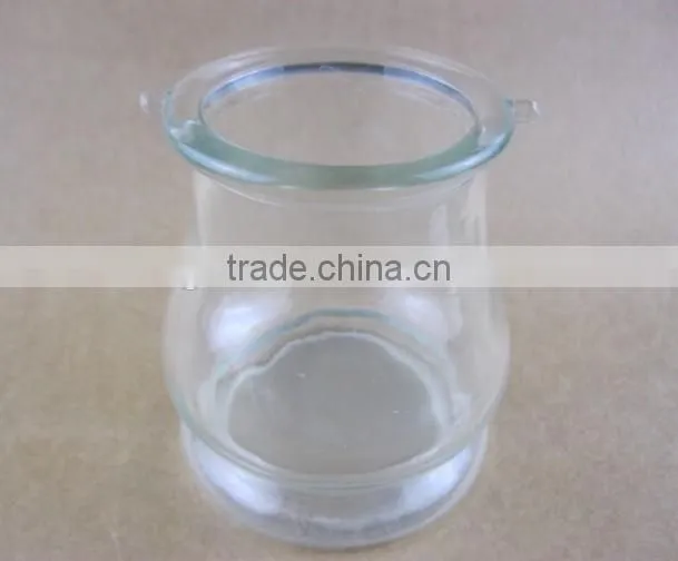 clear glass candle holder / glassware