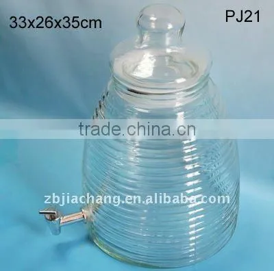 PJ01 with stand clear glass beverage dispenser