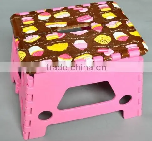 water transfer printed kids foldable stool