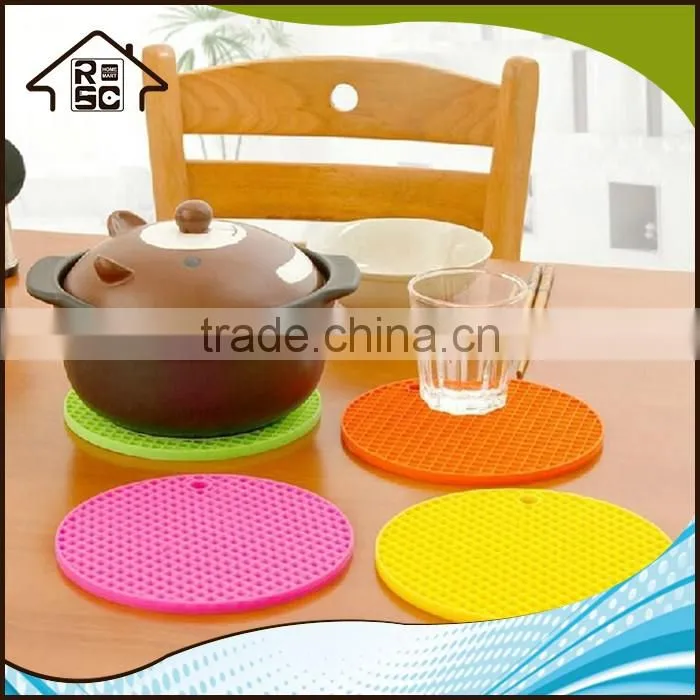 Heat Resistant Mat Pot Holder Silicone Mat Multi-purpose Round Mat