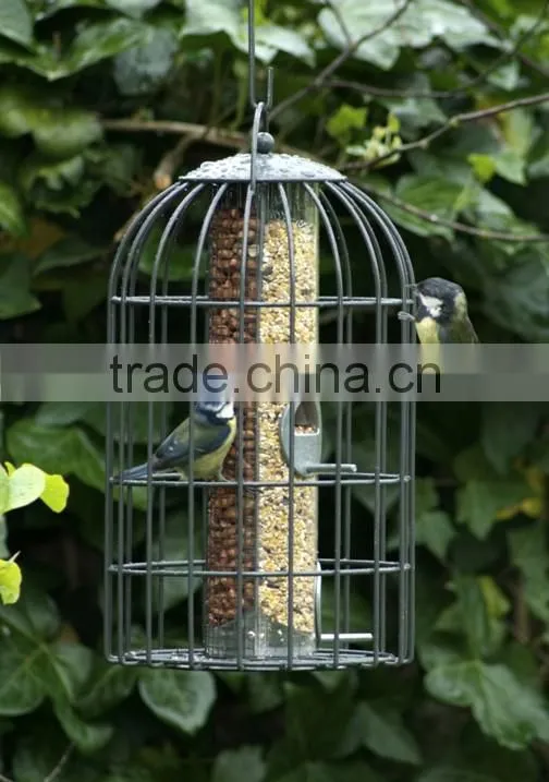 New Style Garden Metal Tube Seeds Hanging Bird Feeder