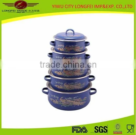 2016 high quality wholesale non-stick enamel cast iron cookware set