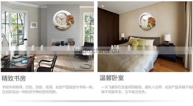 M20A Momoda Living room dining room Creative fancy elegant 3D tree wall clock quartz home decoration gold silver art wall clock