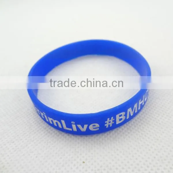 debossed inkfilled kids size cheap silicone wristbands