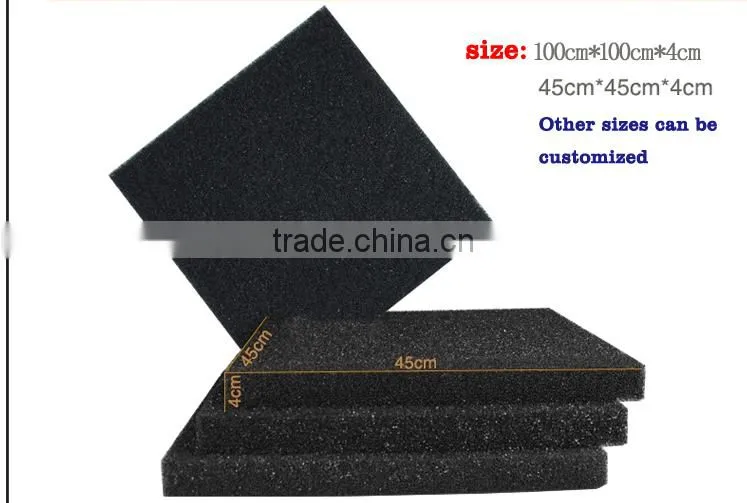 black customised filter foam