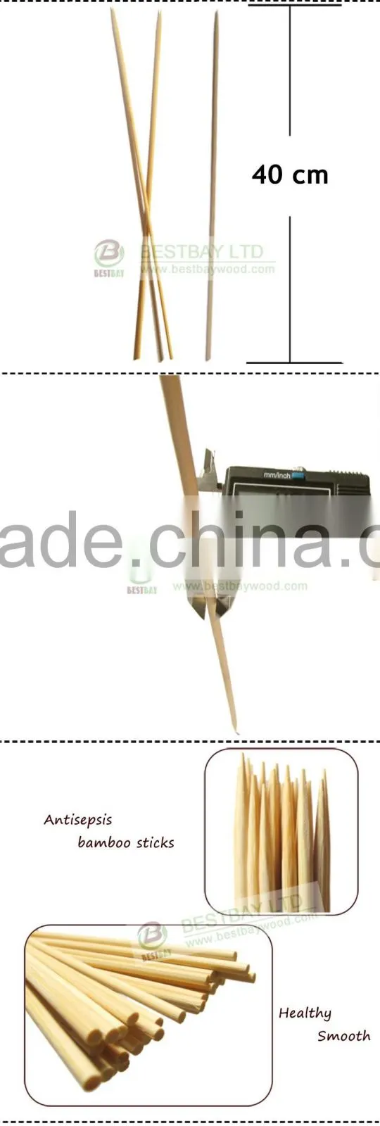 35-40cm square long marshmallow bamboo skewers,bamboo skewers wholesale