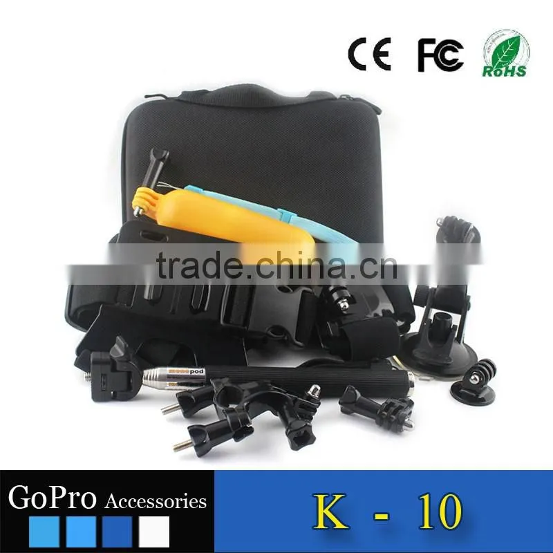 2016 gopros heros 4 accessories kit mount sports DV cases for action camera