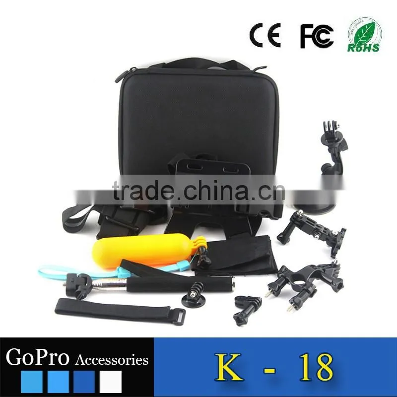 2016 hot selling cheap products kit used for gopros heros 4 accessories kit mount camera case