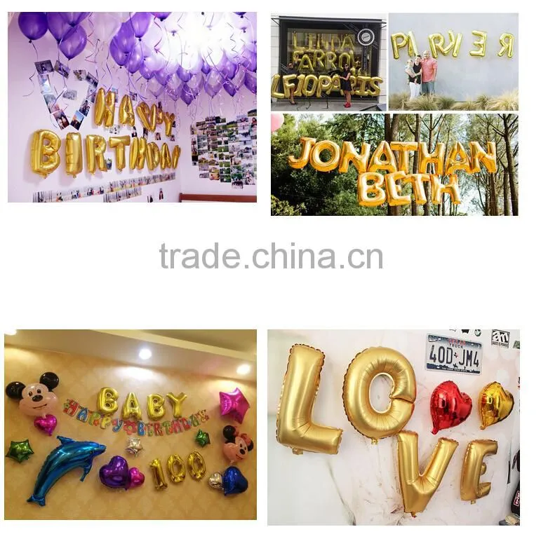 16 inch Foil Balloons party Decorative Foil Balloons number letter Foil Balloons