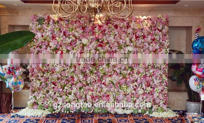 2015 new garden decorations artificial flower wall for residence and house