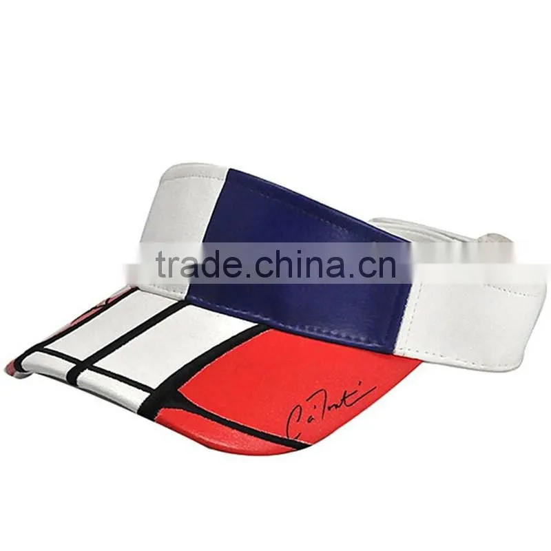 Hipster PU Leather Fabric Sun Visor Hats Breathable Cycling Caps