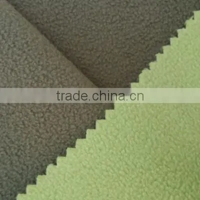 army green 144F/100D one side anti-pilling polar fleece bond deep green polar fleece for outdoor clothing