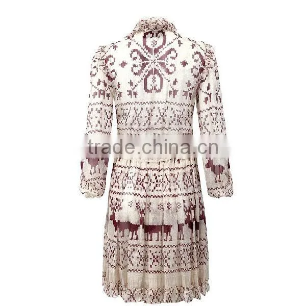 sexy ladies top fashion design long sleeved ladies frill dresses
