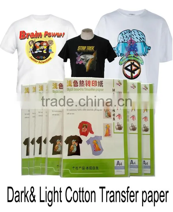 High quality competitive price dark and light colorT-shirt iron on large format printing roll eco solvent heat transfer paper