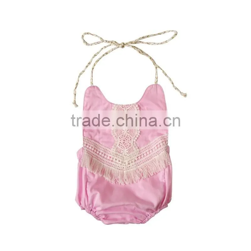 2017Boutique baby romper fashion summer new design comfortable infant and toddler clothing Fringing cute String Romper