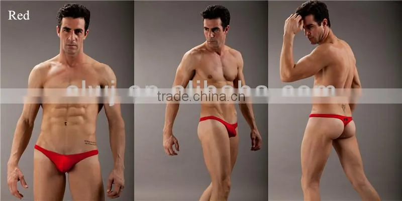 90 polyamide + 10% spandex thong hot selling sexy men thong 1001-DK WJ seamless thong