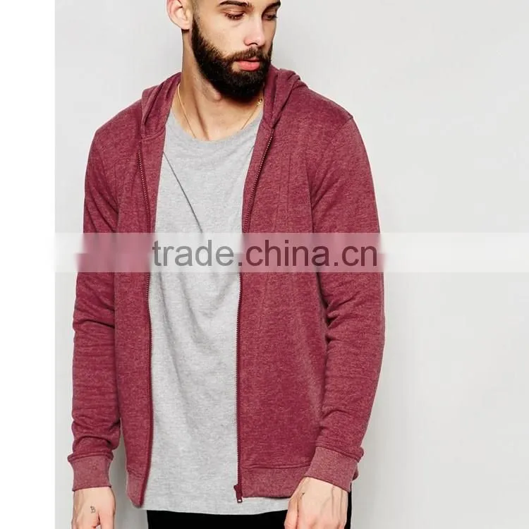 fashion style custom jersey lesiure full zip man coat with hooded