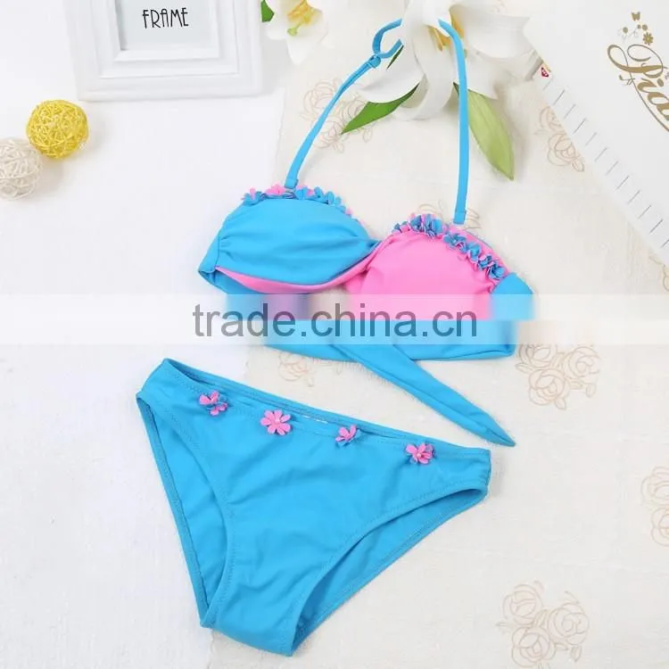 Hot sale baby girl bikini swim wear baby girl 2pcs swim suit ,kids swimming suits