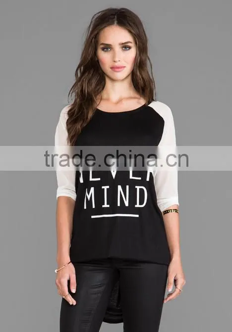 two-color long sleeve t-shirt