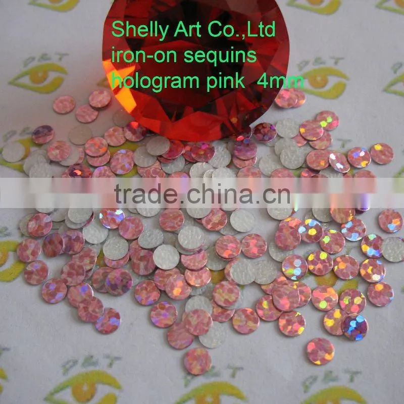 Hot fix sequins 5mm color laser