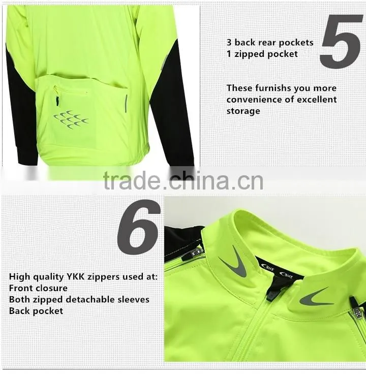 Detachable sleeves transformer windproof cycling jacket