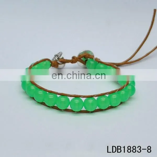 Handmade sport friendship leather wrap bracelet