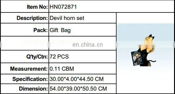 Devil headband set Horn headband for sale