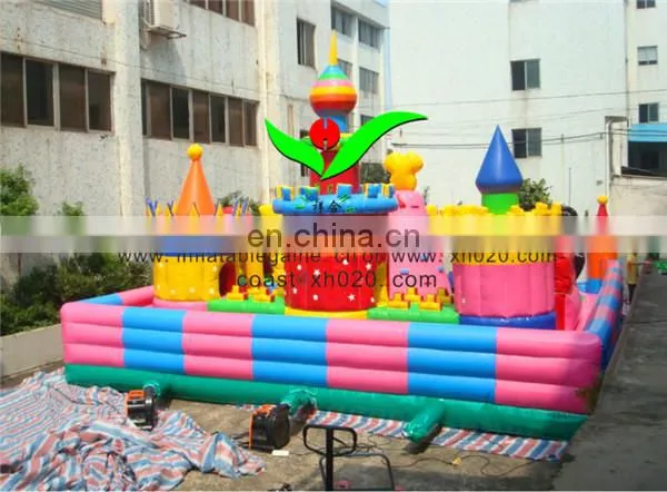 Giant amusement park outdoor fun city inflatable 10x8m