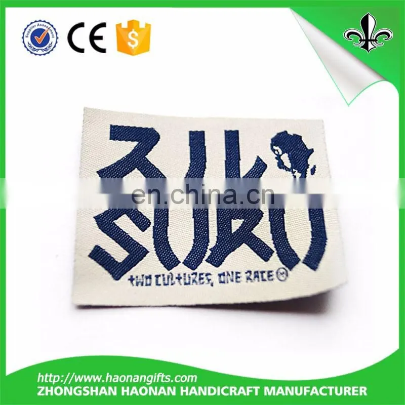Cheap custom woven labels/ garments labels made in China