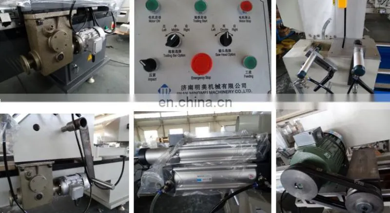 Double mitre Aluminum window cutting saw,Aluminum window process machine supplier -45/+45 /90 angle