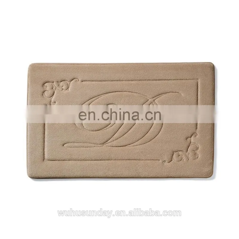 BATHMAT - EMBOSSED - 69770 WHITE/BRWON