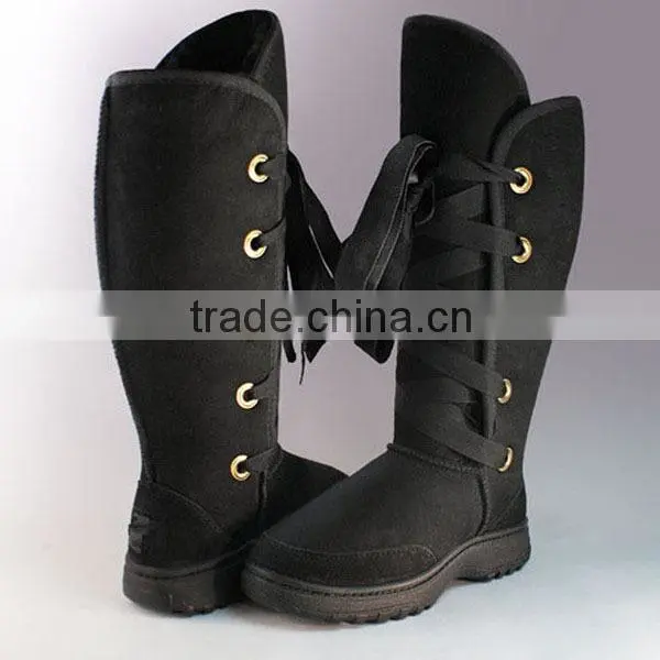 2016 High Quality Red Leather Over Knee Young Girl Boots
