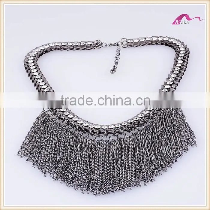 Latest Design Wholesale Chunky Tassel Statement Necklace In China