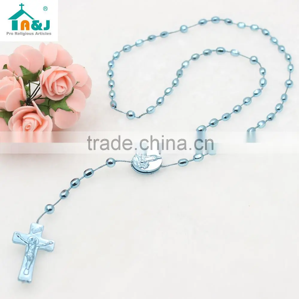 Strict quality control plastic oval rosary beads Customized