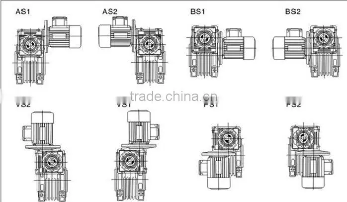 High efficient RV series combine harvester gearbox with stirling motor