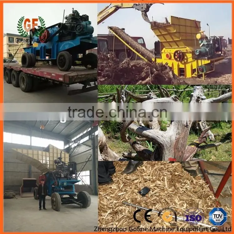 mobile and high efficient wood roots grinder