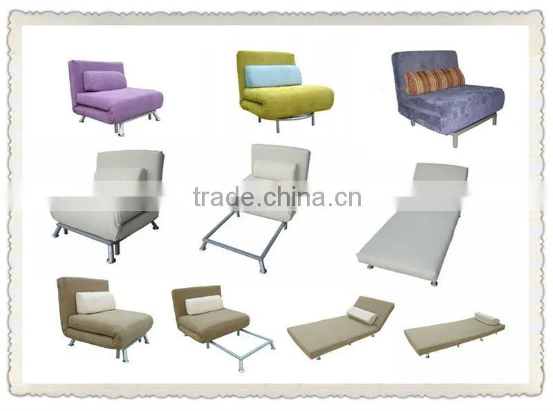 Hot Selling Metal Structure Soft Seater Sofa Chair Bed Furniture