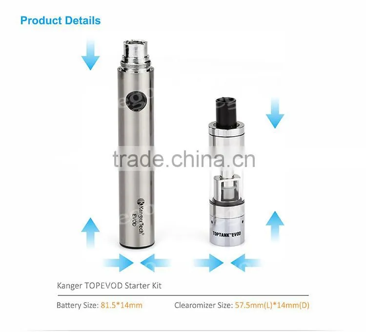 Cloudy Vape Starter Kit Kanger New eVod Series Topevod Kit Genuine Kanger TopeVod