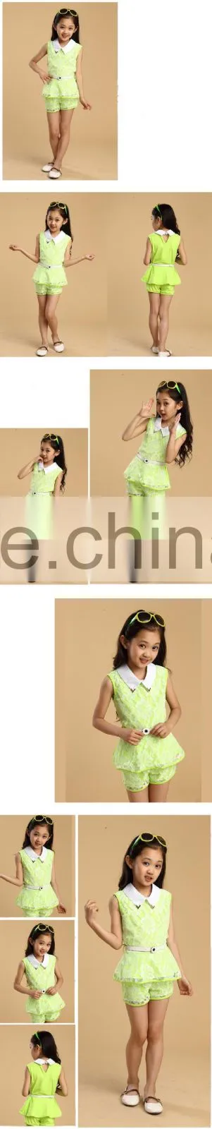 2015 summer shorts girls leisure suit cute children alibaba China Supplier