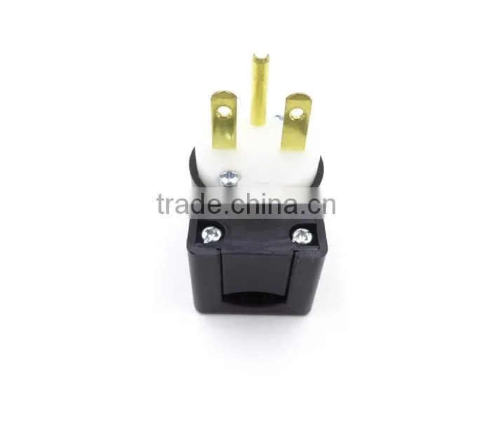 Super Tough Nylon Black-beige nema 5-15 plug/Right Angled NEMA 5-15P/Industrial Plug