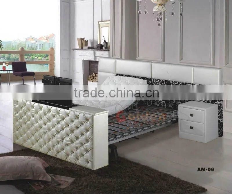 electric double bed with storage drawers