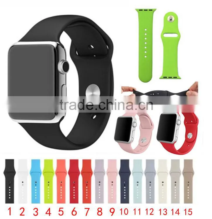 nice price rubber band For Apple Watch strap Silicone 38mm 42mm