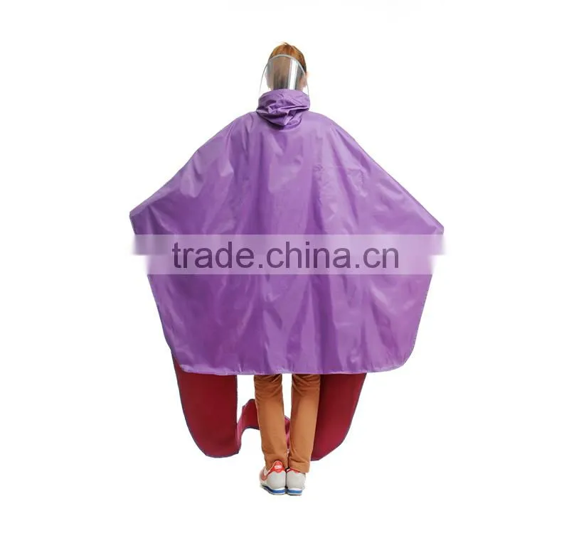 Factory direct sale oxford cycling fashion pvc rainwear