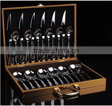Modern new design stainless steel 24 piece cutlery set