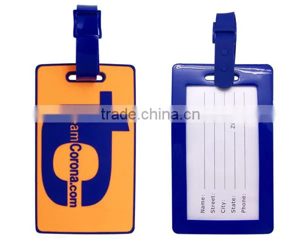 available custom luggage tag,soft pvc luggage tag