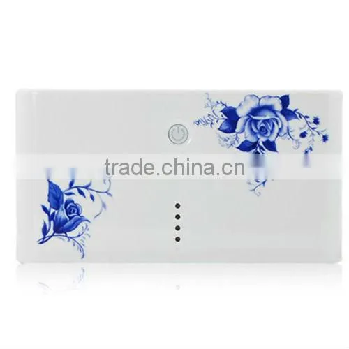 White/blue and white porcelain powerbank 20000 mah