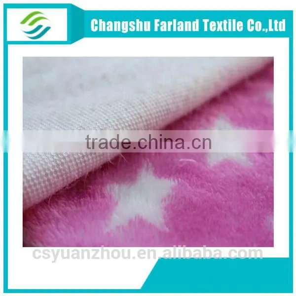 Arctic cashmere star pattern printed fleece for warm clothing