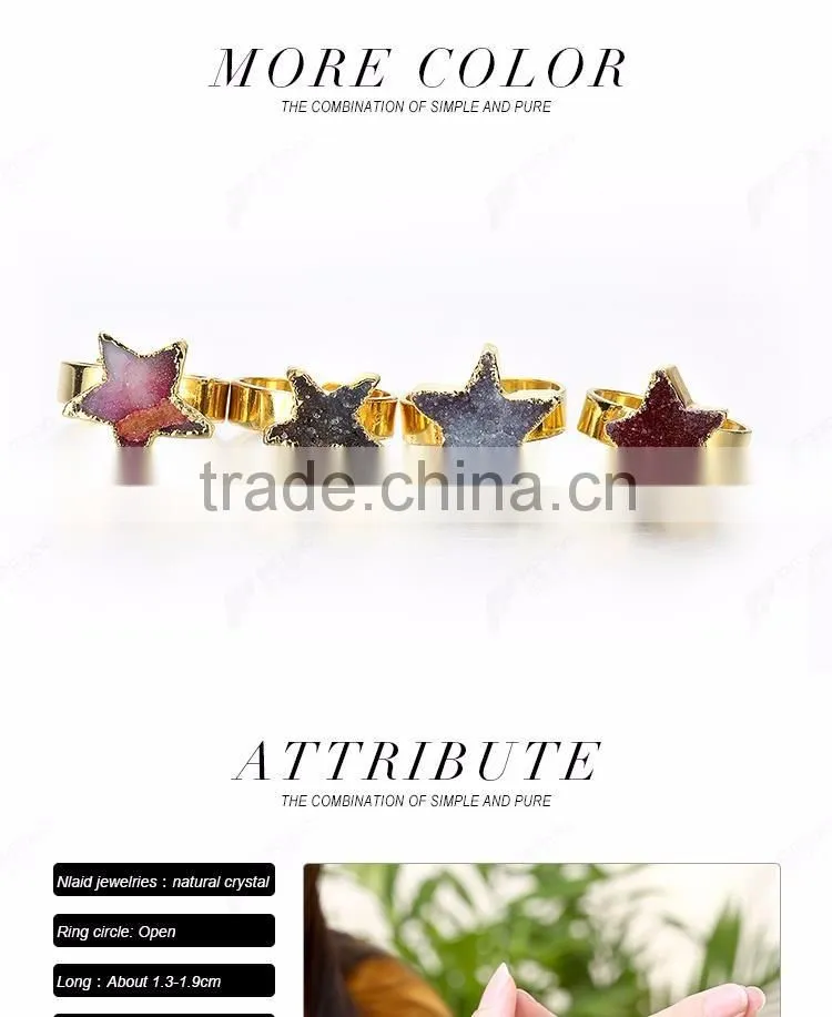 New fashion engagement ring, Custom shape star rings