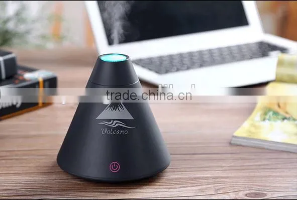 Hot Sale ! Super Volcano Shape Air Humidifier Desktop USB Oil Essential Aroma Diffuser with Multi Colors Night Light