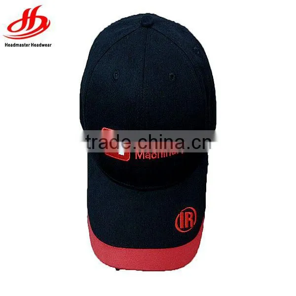 Customl 6 panel embroidery cotton golf caps baseball hats
